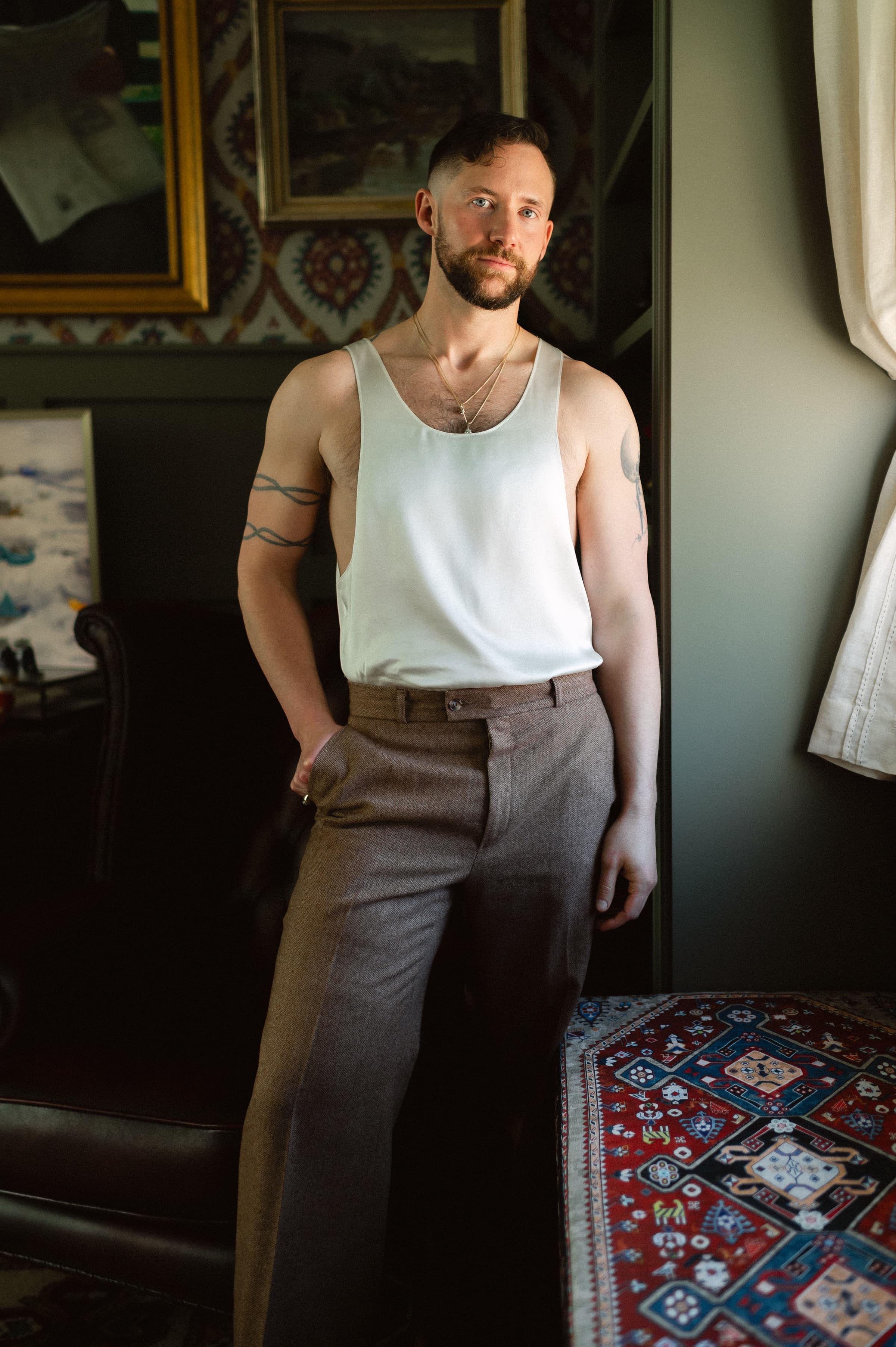 Marc, founder of Nos Aïeux, photographed in his atelier